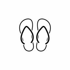 Flip flop icon design template illustration vector