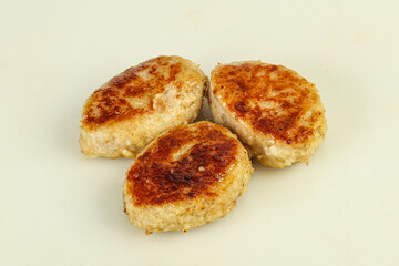 Homemade roasted cutlet minced meat