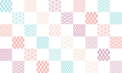 市松模様・かわいい・おしゃれ・背景・和柄・祝・伝統・模様・年賀状	