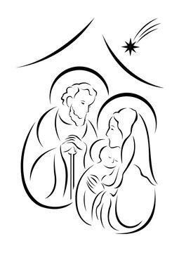 Blessed Virgin Mary With Baby Jesus and Joseph