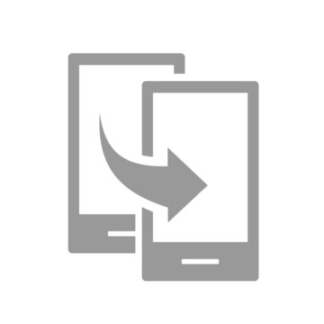 Phone duplicate. Smartphone share. Illustration vector