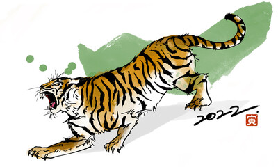 虎（カラー背景あり）