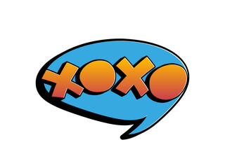 Comics text advertise phrase sale pop art xoxo