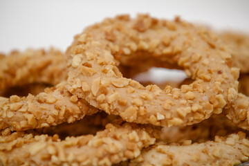 Peanut butter cookie recipe on the beautiful plate.
