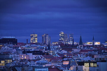 Prague viewed from above. Prague's rooftops. Czech republic