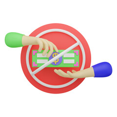 3d rendering anti corruption icon