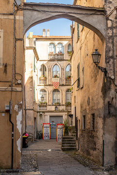 Characteristic streets in the historic center of FInalborgo