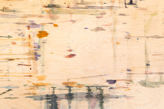 stained surface of artistic wooden board for drawing