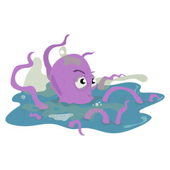 purple octopus monster