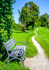 Fototapeta premium bench at a park