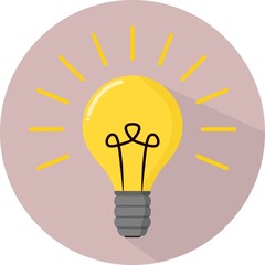 light bulb illustration icon