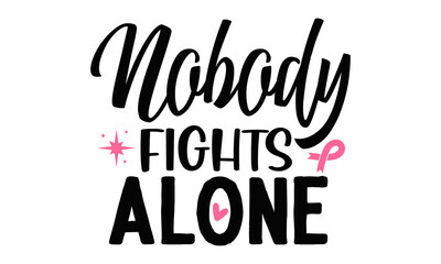 Vector Breast Cancer Awareness Calligraphy Poster Design,  Brush style for poster, banner, Breast cancer awareness concept, Illustration isolated on white background