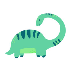 Illustration of adorable dinosaur. Illustration of cute dinosaur for kids