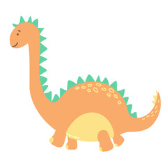 Illustration of adorable dinosaur. Illustration of cute dinosaur for kids