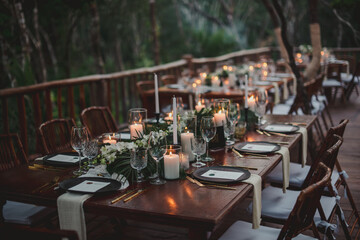 montaje de mesa para boda 