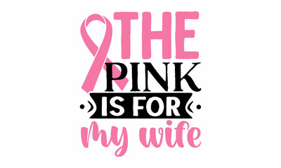 Vector Breast Cancer Awareness Calligraphy Poster Design,  Brush style for poster, banner, Breast cancer awareness concept, Illustration isolated on white background