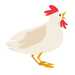 横向きのニワトリ