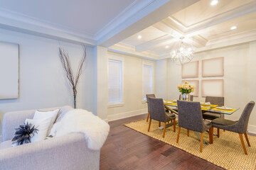 Modern dining room in luxury house.