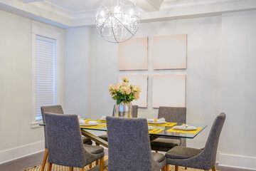 Modern dining room in luxury house.