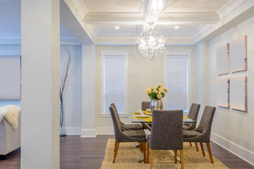 Modern dining room in luxury house.