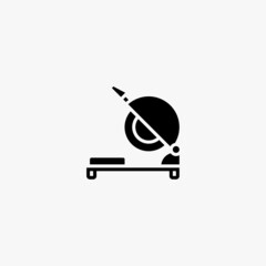 chop saw icon. chop saw vector icon on white background
