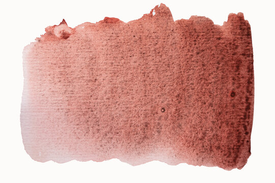 Traces of watercolor paint, terracotta color.