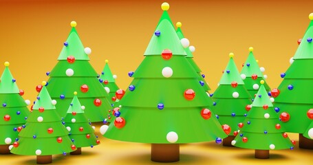 two thousand twenty-two blue color surrounded by christmas trees