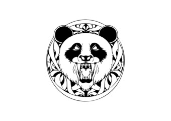 Panda head vector