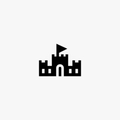 Fototapeta premium sand castle icon. sand castle vector icon on white background