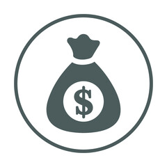 Financial, finance, money, dollar, cash, payment icon. Gray vector design.