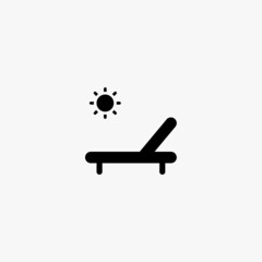 sunbathing icon. sunbathing vector icon on white background