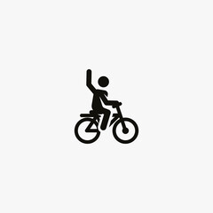 Obraz na płótnie Canvas bicycle icon. bicycle vector icon on white background