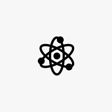 atom icon. atom vector icon on white background