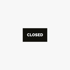 closed icon. closed vector icon on white background