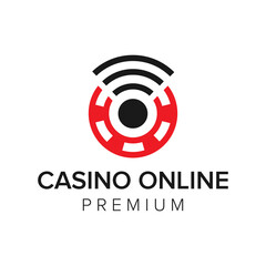 casino online logo icon vector template