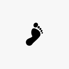 human feet shape icon. human feet shape vector icon on white background