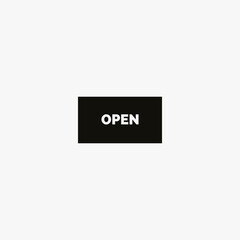 open icon. open vector icon on white background