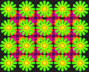 colorful and floral pattern background illustration