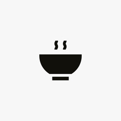 soup icon. soup vector icon on white background