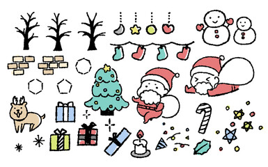 クリスマス手描き風素材