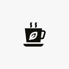 tea cup icon. tea cup vector icon on white background