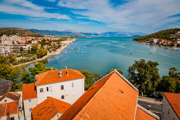 View of the colorful town of Trogir in Croatia
