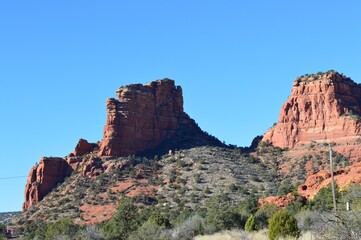 Fototapeta premium Red red mountains in Arizona, USA