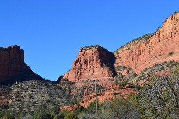 Red red mountains in Arizona, USA