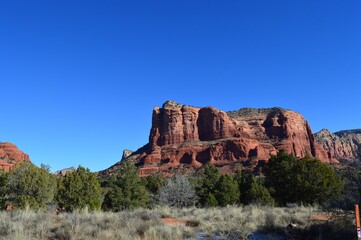 Fototapeta na wymiar Red red mountains in Arizona, USA
