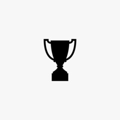 trophy shape icon. trophy shape vector icon on white background