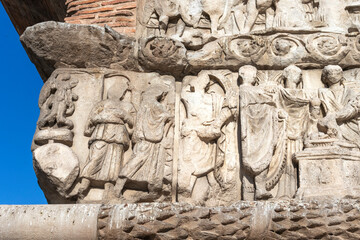 Arch of Galerius in the center of city of Thessaloniki, Greece