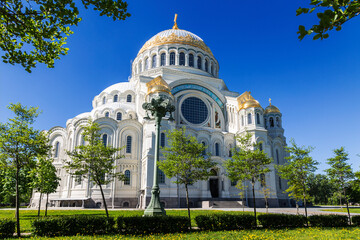 Sea Cathedral of St. Nicholas (1913) in Kronstadt, St. Petersburg, Russia