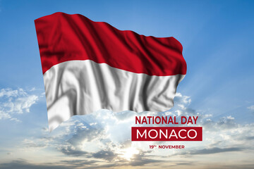 Monaco independence day card