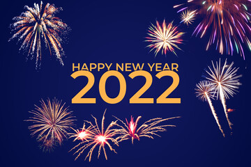 Holiday New Year 2022 greetings card